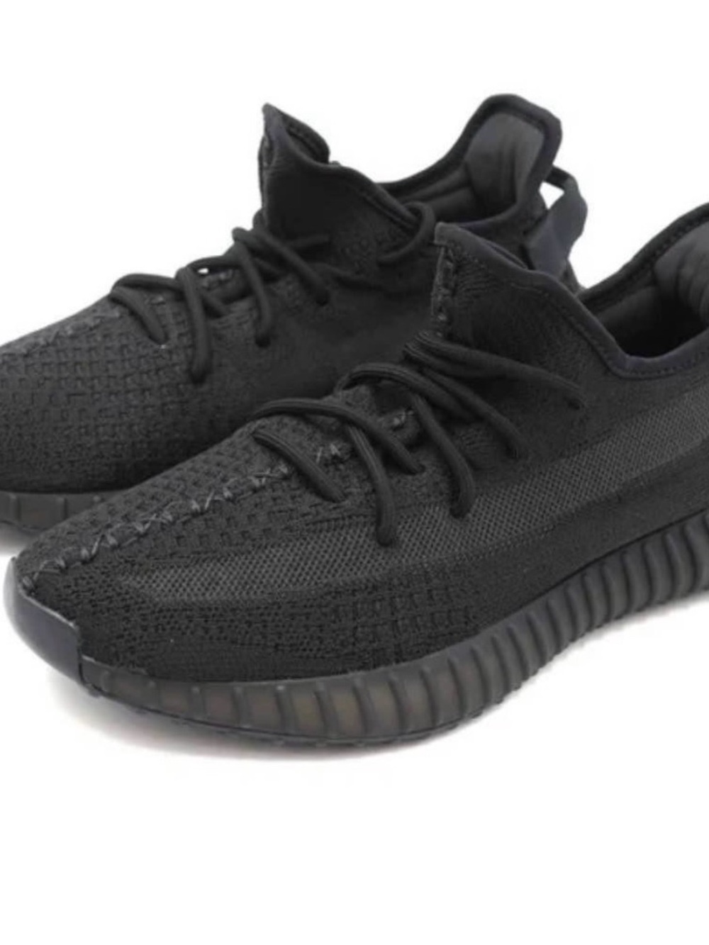 Yeezy Boost Black Knit Low-Top Sneakers